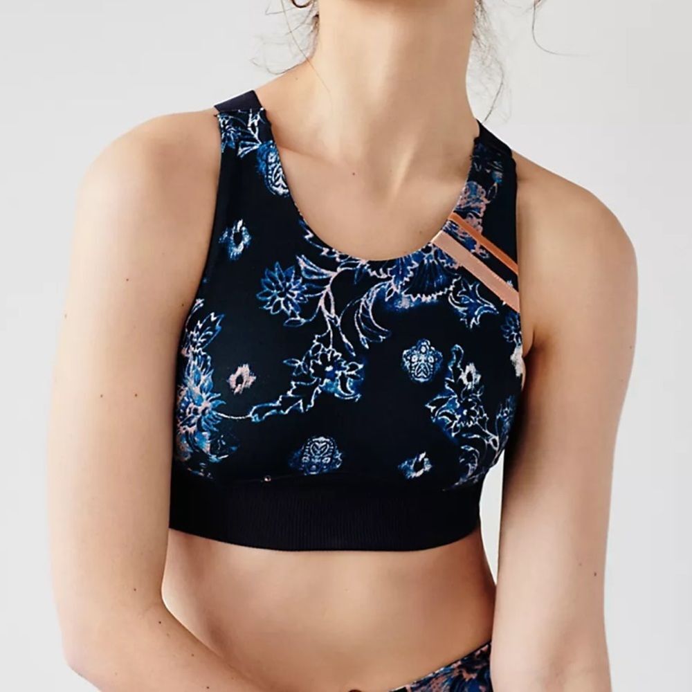 Free People Movement Freestyle Sports Bra Printed Floral XS Racerback NWOT